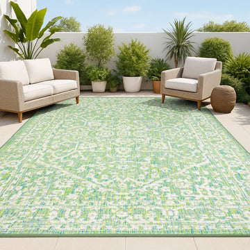 Malta Bohemian Medallion Textured Weave Indoor/outdoor Area Rug